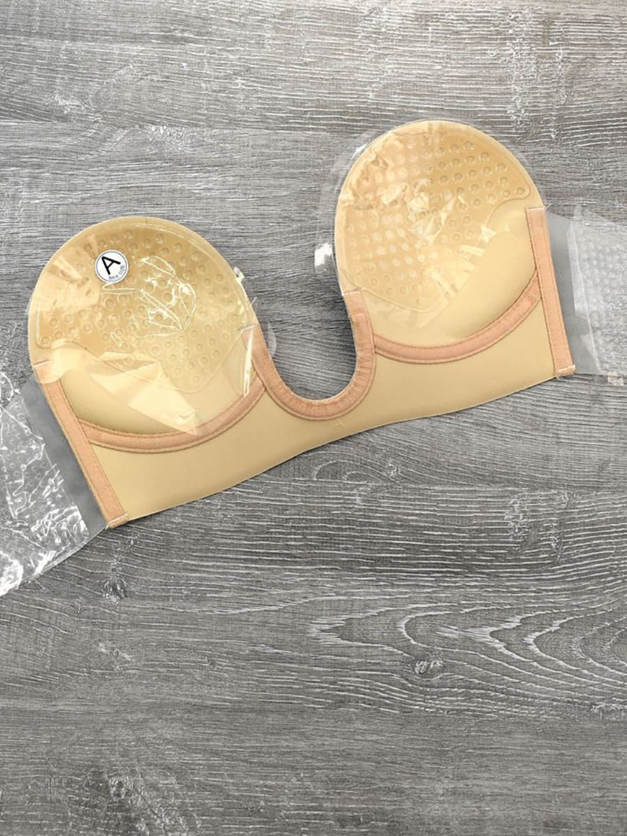 Бюст з відкритою спиною та глибоким декольте (Бежевий)