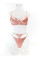 Ніжний атласний комплект зі стрінгами (Рожевий)